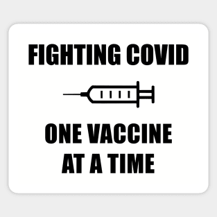 Fighting Covid-19 One Vaccine At A Time, Corona Virus 2020 Lockdown Sticker